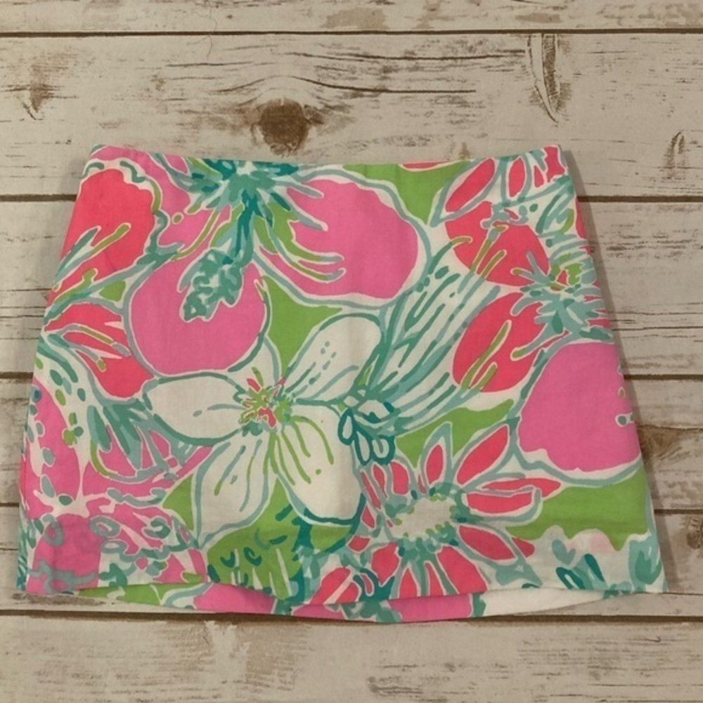 Lilly Pulitzer Girls Youth Don’t Give A Cluck Jasmine Skort Size 10